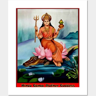 Hindu Goddess Ganga Mather Print Posters and Art